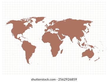 Map of world isolated on white background. for website layouts, background, education, precise, customizable, Travel worldwide, map silhouette backdrop, earth geography, political, reports.