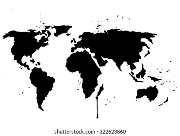  map of the world isolated on white