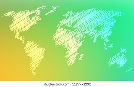 Map of the world on blur background. vector illustration