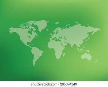 Map of the world on blur background,clean vector