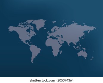 Map of the world on blur background,clean vector