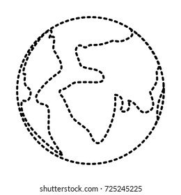 map of the world on dotted silhouette vector illustration