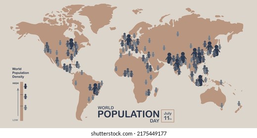 Map of World Population Density, World Population day