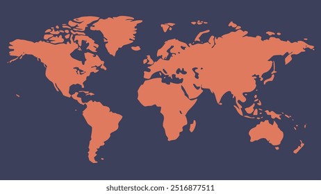 A map of the world is shown in orange