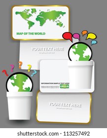 Map and world sign, abstract,Vector