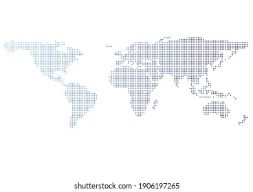 map of world with square dot and gradient color, vector EPS10, Element of this image furnished by Nasa