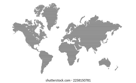 The map of the world	vector file