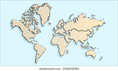 The map of the world	vector file
