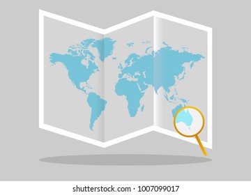 Map. World map. Vector illustration.
