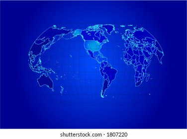 Map of the world - vector illustration