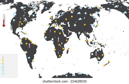 Map Of The World. Vector Illustration. EPS10