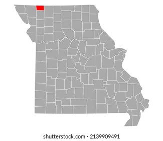 Mapa de valor en Missouri en blanco