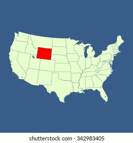 map of Wyoming