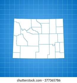 map of Wyoming