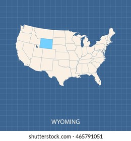 map of Wyoming