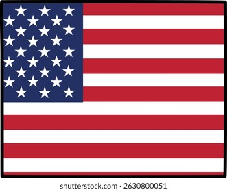 Map of Wyoming State Design with USA Flag