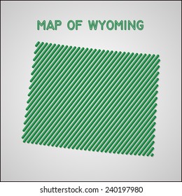 map of Wyoming. Transparency effects used. 