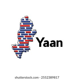 Karte von Yaan City, Kartentechnologie mit Umriss Stil moderne Vektordesign Vorlage, China Karte für Ihr Unternehmen geeignet