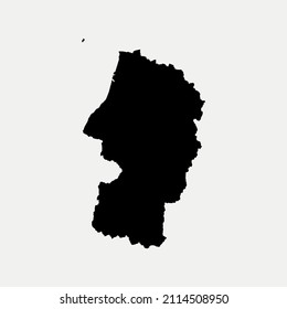 Map of Yamagata - Japan region outline silhouette vector illustration
