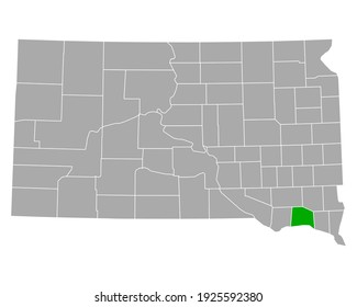 Map Of Yankton In South Dakota On White