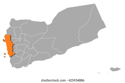 Map - Yemen, Al Hudaydah