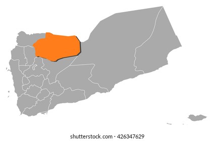 Map - Yemen, Al Jawf