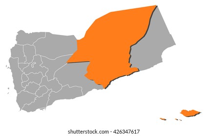 Map - Yemen, Hadhramaut