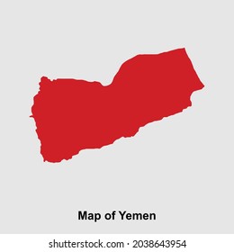 Mapa de la ilustración vectorial aislada de Yemen