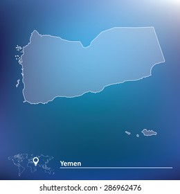 Map of Yemen - vector illustration