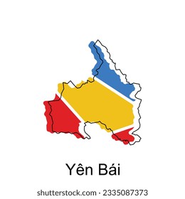 Map of Yen Bai Geometric Vector Design Template,suitable for your company