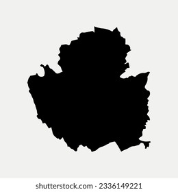 Map of York - England - United Kingdom region outline silhouette graphic element Illustration template design
 svg