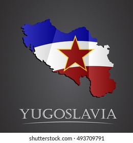 Map of yugoslavia. vector illustration