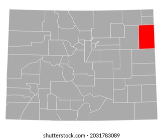 Map of Yuma in Colorado on white