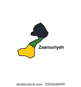 Map of Zaarouriyeh City modern outline, High detailed illustration vector Design Template, suitable for your company