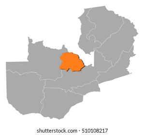 Map - Zambia, Copperbelt