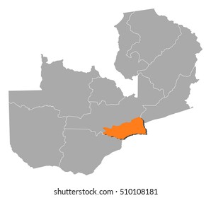 Map - Zambia, Lusaka
