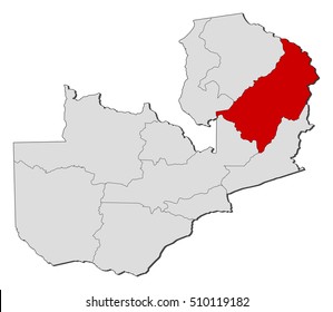 Map - Zambia, Muchinga