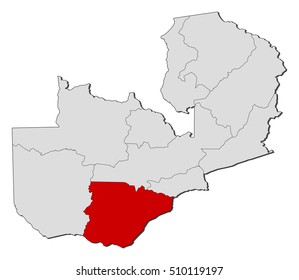 Map - Zambia, Southern