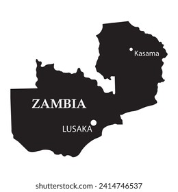 Map of zambia vector illustration design