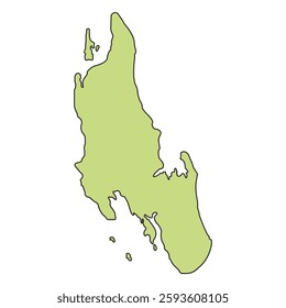 map of zanzibar island area vector illustration symbol design