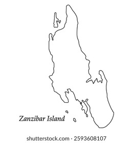 map of zanzibar island area vector illustration symbol design