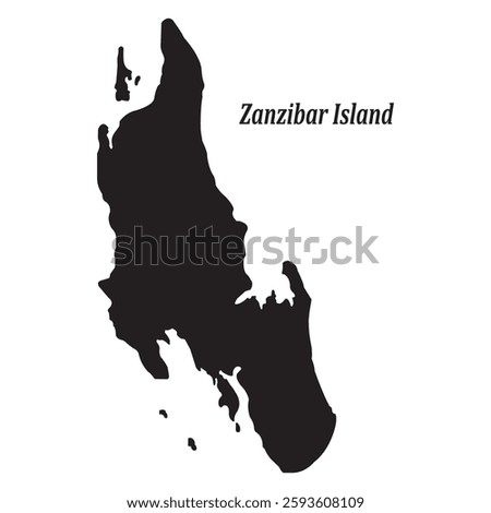 map of zanzibar island area vector illustration symbol design
