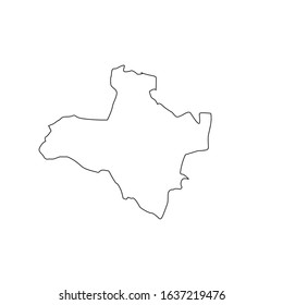 Map of Zavkhan region in Mongolia