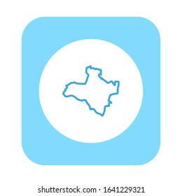 Map of Zavkhan region in Mongolia