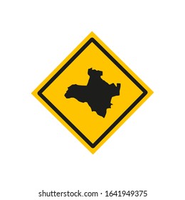 Map of Zavkhan region in Mongolia
