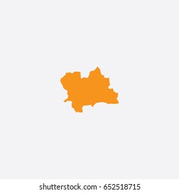 Map of Zilina - Slovakia Vector Illustration