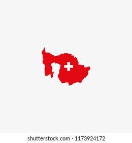 Map of Zug - Switzerland Vector Illustration
