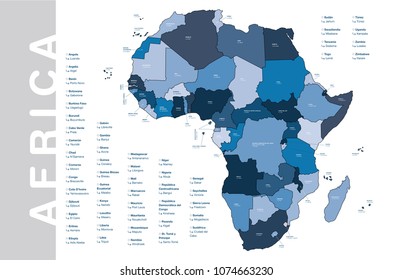 Mapa África Azul