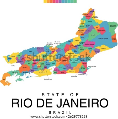 Mapa Rio de Janeiro Estilizado Stylized