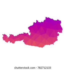Map-austria map. Each city combines together eps Vector Illustration 10.